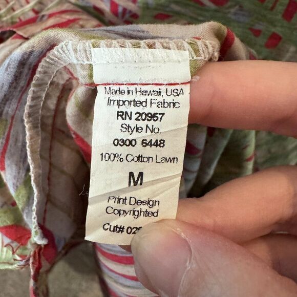 Tori Richard Hawaiian Shirt Men’s Medium Tropical Palm Print Made in Hawaii USA - Picture 8 of 9